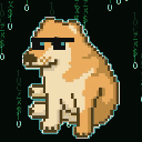CASHDOG matrix pixel sticker