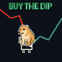 CASHDOG buy the dip pixel sticker
