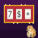 CASHDOG slot machine pixel sticker