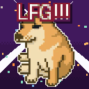 CASHDOG LFG pixel sticker