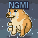 CASHDOG NGMI pixel sticker
