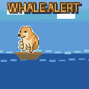 CASHDOG whale alert pixel sticker