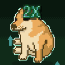 CASHDOG 2X pixel sticker